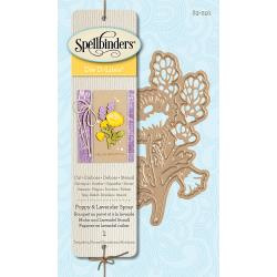 S3291 Spellbinders Shapeabilities Die D-Lites Poppy & Lavender Spray