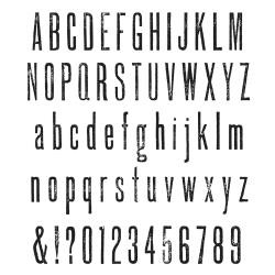 036448 Tim Holtz Large Cling Rubber Stamp Set Tall Text