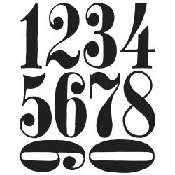 036431 Tim Holtz Cling Rubber Stamp Set Numeric