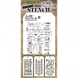 MTS 23 Tim Holtz Mini Layered Stencil Set Set #23