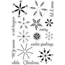 554298 Hero Arts Clear Stamps Stacking Snowflakes 4"X6"
