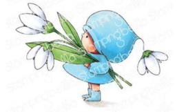 EB909 Stamping Bella Cling Stamps Bundle Girl With A Snowdrop