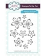 UMS661  Stamps To Die For Shaded Orange Blossom Flowers
