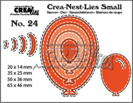 CNLS24 Crealies Crea-nest-Lies Small Ballonnen met stiklijnen