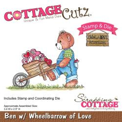 465468 CottageCutz Stamp & Die Set Ben With Wheelbarrow