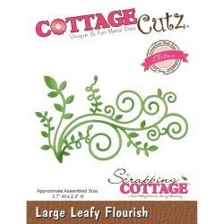 334678 CottageCutz Elites Die Large Leafy Flourish, 3.7"X2.2"