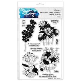 HUR83344 Simon Hurley create. Clear Stamps Inked Blooms 6"X9"