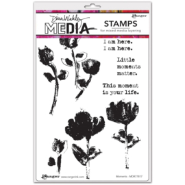 MDR77817 Dina Wakley Media Cling Stamps Moments 6"X9"