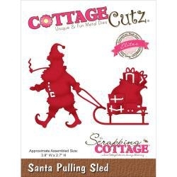 506202 CottageCutz Elites Die Santa Pulling Sled 3.8"X2.7"