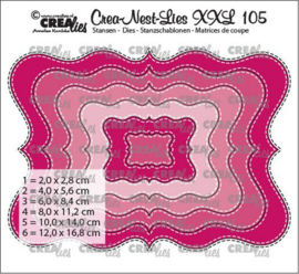 CLNestXXL105  Crealies Crea-nest-dies XXL Dubbele stiksteek no. 105