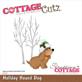 CC905 CottageCutz Dies Holiday Hound Dog 3"X4"