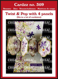CLCZ309 Crealies Cardzz Twist & pop up - Panelen A