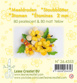 264353 Leane Creatief Meeldraden Matt & Pearl Yellow