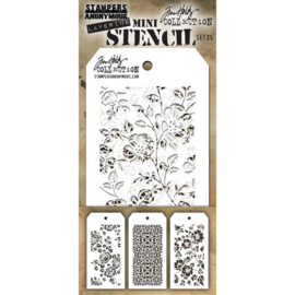 MTS 25 Tim Holtz Mini Layered Stencil Set #25 3/Pkg