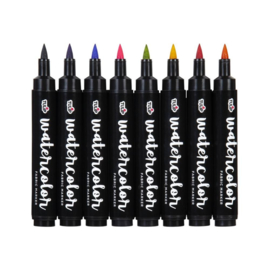 655324 Tulip Fabric Watercolor Markers Rainbow 8/Pkg