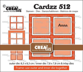 CLCZ512 Crealies Cardzz Frame & Inlay Anna 4x vierkant