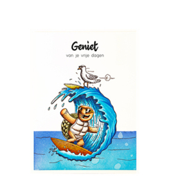 BL-ES-STAMP455 Laurens van Gurp Surf dude By Laurens nr.455