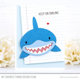 CS484 My Favorite Things Clear Stamps Sharky Sentiments 4"X4"