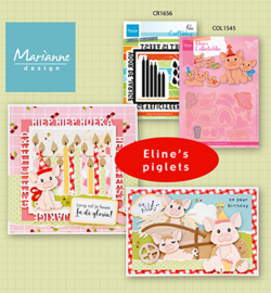 COL1545 Marianne Design Collectables Eline's Pig family