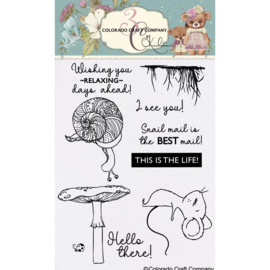 C3KL606 Colorado Craft Company Clear Stamps This Is The Life Toadstool 4"X6"