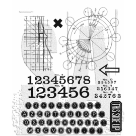 CMS489 Tim Holtz Cling Stamps Deconstructed 7"X8.5