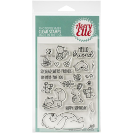 617094 Avery Elle Clear Stamp Set Beary Good Friends 4"X6"