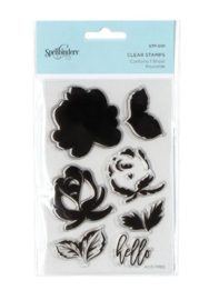 STP-001  Spellbinders Layered Rose Clear Stamps
