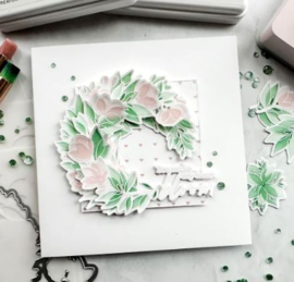 PF178822 Pinkfresh Studio Clear Stamp Set Enchanting Flora 4"X12"
