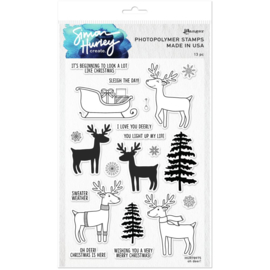 HUR78975 Simon Hurley create. Clear Stamps Oh Deer! 6"X9"