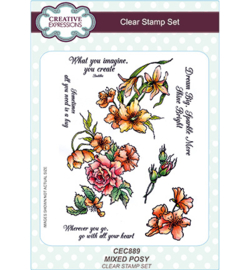 CEC889 Creative Expressions Stempel Mixed Posy