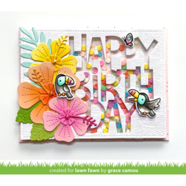 LF2619 Lawn Cuts Custom Craft Die Happy Hibiscus