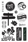 394522 Basic Grey Herbs & Honey Cling Stamps By Hero Arts Gather Love