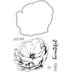 252053 Hero Arts Florals Stamp & Cut Rose