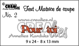 115634/3702 Crealies Tekststans (FR) Pour toi