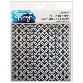 HUR6780664 Simon Hurley create. Cling Stamps Morrocan Tile 6"X6"