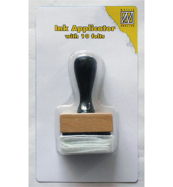 Inkt applicator vierkant met 10 viltlapjes