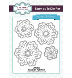 UMS823 Creative Expressions To Die For Stamp Passion Flower