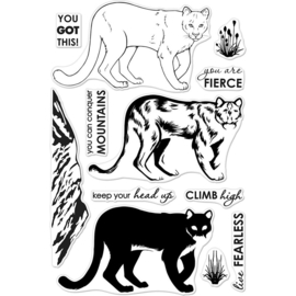 252067 Hero Arts Color Layering Clear Stamps Mountain Lion 4"X6"