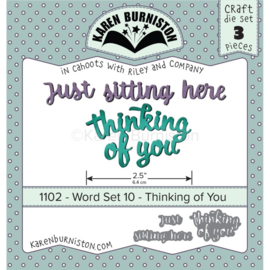 KBR1102 Karen Burniston Dies Word Set 10 - Thinking Of You