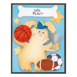 692201 Stampendous Etched Dies Puppy Hugs