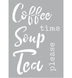 470.266.004 Kippers Stencil A5  Coffee Soup Tea