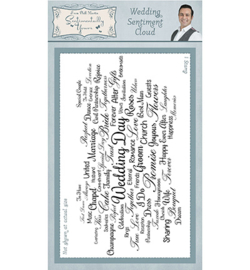 SYR020 Creative Expressions Rubber Stamp Wedding Sentiment Cloud