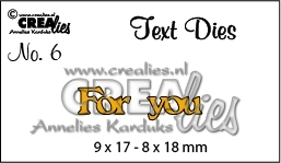 115634/3306 Crealies tekststans (Eng) For You