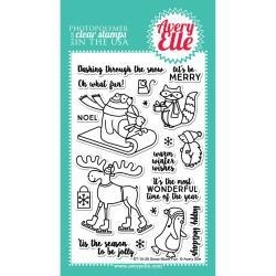 510992 Avery Elle Clear Stamp Set Snow Much Fun