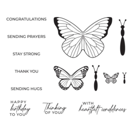 STP081 Spellbinders Clear Stamp Set By Butterfly Sentiments by Bibi Cameron