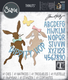 666562 Sizzix Thinlits Die by Tim Holtz Vault Hippity Hop