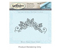 SBS-081 Spellbinders Flower Swag 5 Stamp