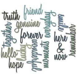 660225 Sizzix Thinlits Dies Friendship Script Words By Tim Holtz