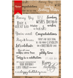 CS0996 Marianne Design Stempel  Birthday wishes