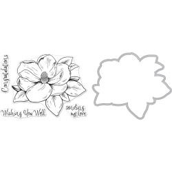 251981 Hero Arts Florals Clear Stamp & Die Combo Magnolia